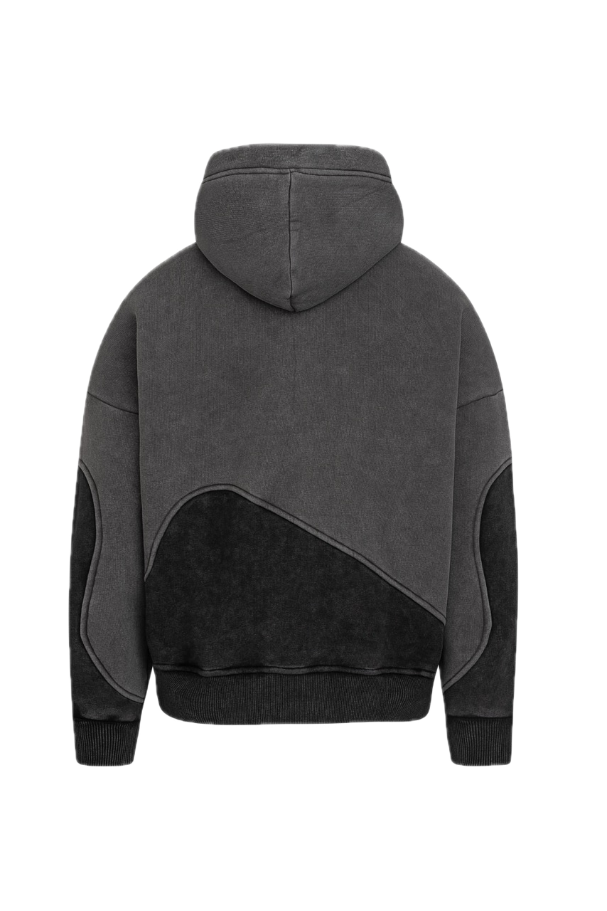 HEAVY TWO TONE WAVE LOGO HOODIE